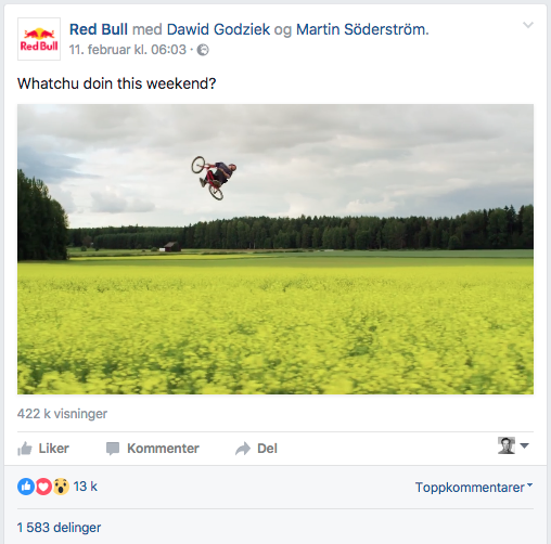 Red Bull - Facebook-post